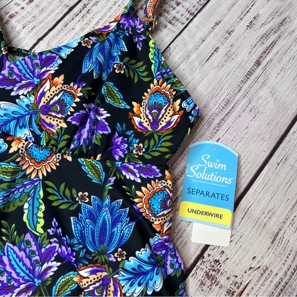 Swim Solutions Tankini Swim Top with Underwire - Picture 3 of 4